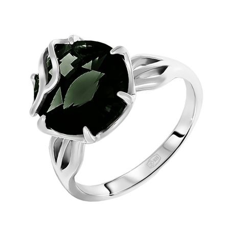 Серебряное кольцо с Grey топазом и родированием установочных болтов grey eteri din916 m2 m12