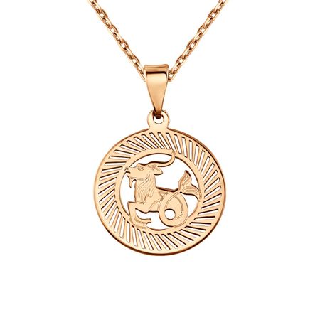 Серебряная подвеска со знаком зодиака Козерог с позолотой
