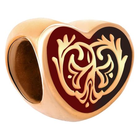 Серебряный шарм с позолотой и эмалью