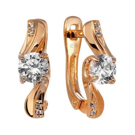 Серьги из серебра с кристаллами SWAROVSKI и фианитами