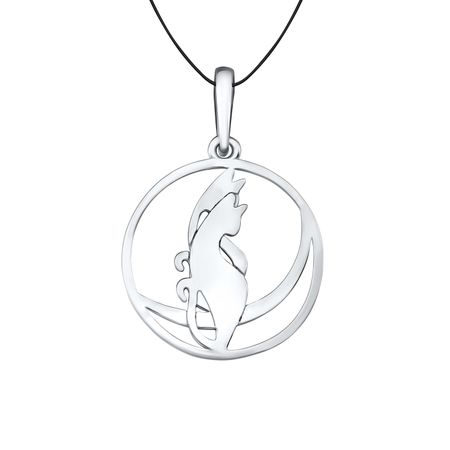 Серебряная подвеска Две кошки с родированием марга биацци воспоминания нэкоматы кошки оборотня графический роман