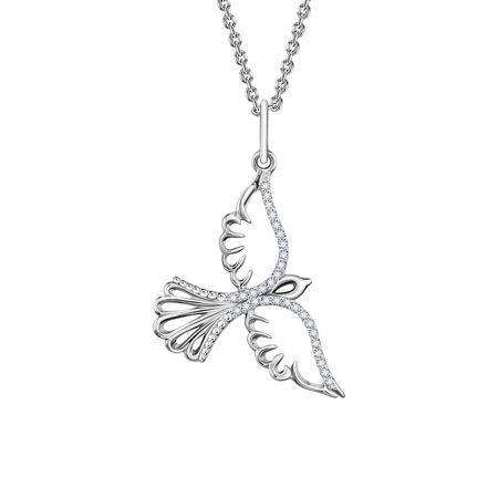 Серебряная подвеска Голубь с фианитами и родированием валентина тимофеевна голубь математика 4 класс зачетная тетрадь тематический контроль знаний учащихся фгос