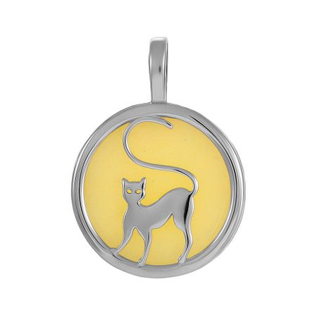 Подвеска Кошка из серебра с агатом подвеска maxijoy кошка 9 6см розовая стекло