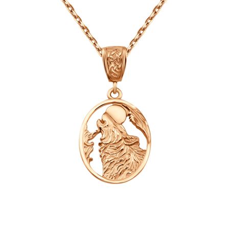 Серебряная подвеска Волк с позолотой волк и козлята