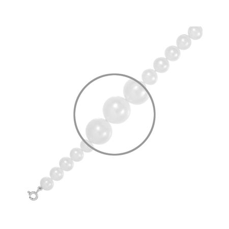 Браслет из жемчуга с золотым замком с родированием