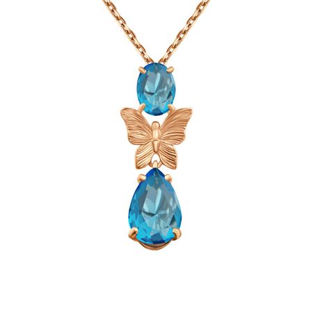 Серебряная подвеска Бабочка с алпанитами и позолотой светящаяся подвеска бабочка dreamburgh