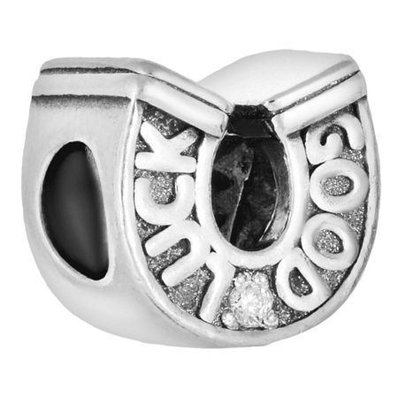 Подвеска-шарм Подкова из серебра с фианитом