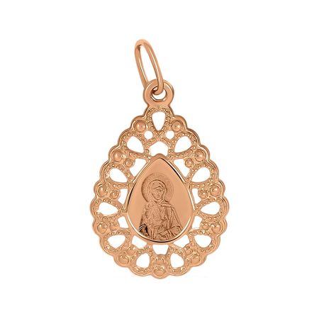 Золотая подвеска Икона Святая блаженная Ксения Петербургская