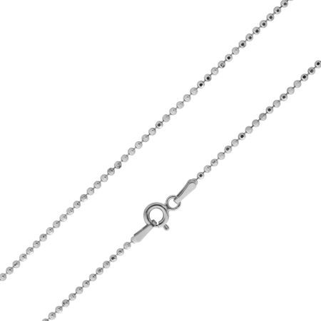 Серебряная цепочка Перлина с родированием