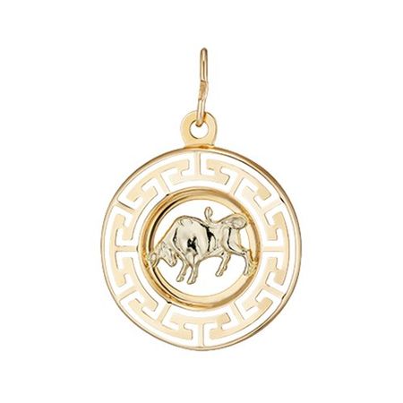 Золотая подвеска со знаком зодиака Телец иван михайлович бенгальский гримуар телец фарфоровый grimoire vitulum fictilem том iii