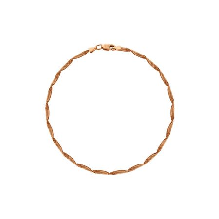 Серебряный браслет Стружка с позолотой