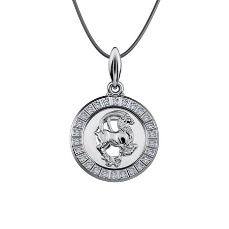 Серебряная подвеска с фианитами со знаком зодиака Козерог вика козерог мы все умрем вчера эту книгу читает вся страна