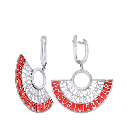 Серьги SOKOLOV Веер из серебра с эмалью умный веер правила дорожной безопасности