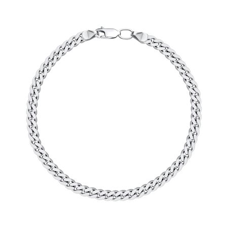 Серебряный полновесный браслет Панцирь с алмазной гранью