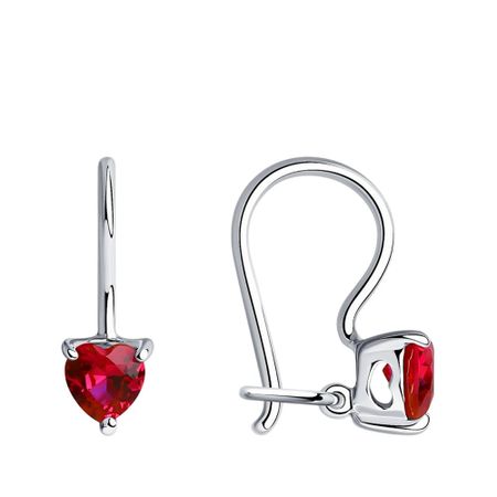 Серьги детские SOKOLOV из серебра с фианитами