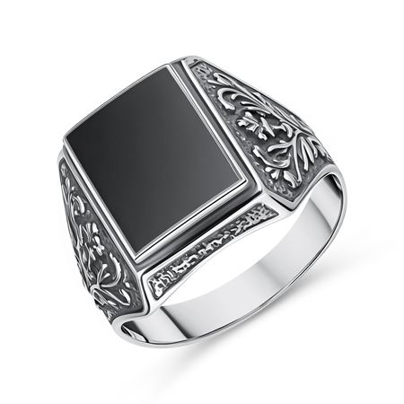 Серебряная печатка Петр с обсидианом и чернением петр львович вайль свобода точка отсчета