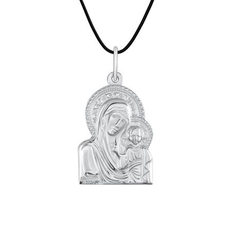 Серебряная подвеска Икона Казанской Божией Матери