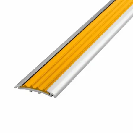 Противоскользящий профиль для ступеней Alprofi ПС 08-1.2700.01ЛЖ 270 см алюминий цвет серебро/желтый визитные карточки из алюминиевого сплава ultrarayc
