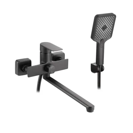 Смеситель для ванны Osgard Endi однорычажный универсальный с лейкой и шлангом цвет черный матовый керамический картридж для крана 35 40 мм