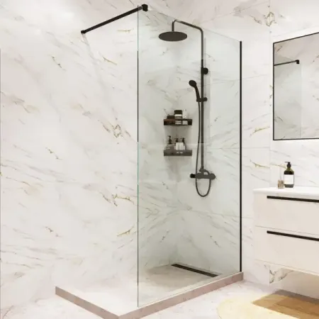 Душевая перегородка Mebelvann 90x200см профиль черный стекло прозрачное 8мм перегородка двигателя lh или rh 51757171791 51757171792 для bmw x5 x6 e70 2006 2013 e71 2007 2014 e72 2008 2011