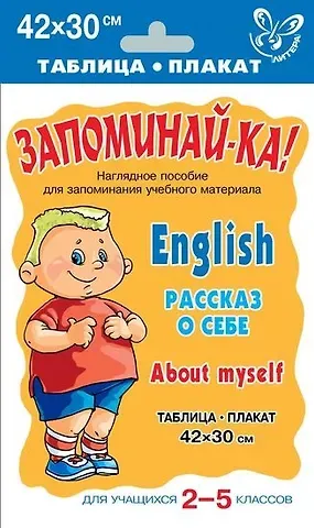 Английский язык. Рассказ о себе для учащихся 2-5 классов