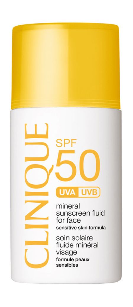 Clinique Mineral Sunscreen Fluid for Face SPF 50 кисть для лица valeriya kutsan кисть 20т для базы тона пудры минеральной косметики