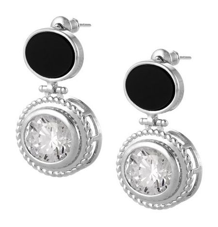 Ronda Earrings E117 plain studio серьги dotted oval earrings – silver