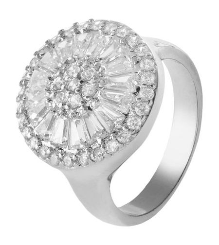 Ronda Premuim Ring LR339 viva la vika кольцо wave pave ring – silver green