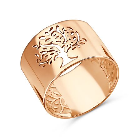 Серебряное кольцо Дерево с позолотой хру ное денежное дерево