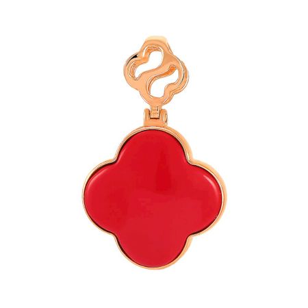 Золотая подвеска с кораллом из коллекции КЛЕВЕР