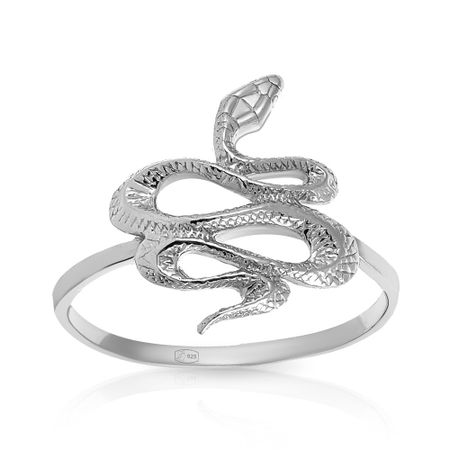 Кольцо Змея из серебра