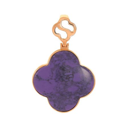 Золотая подвеска с чароитом из коллекции КЛЕВЕР