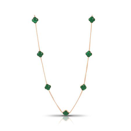 Золотое колье с малахитом из коллекции КЛЕВЕР
