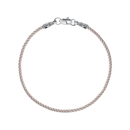 Текстильный браслет с серебряным замком