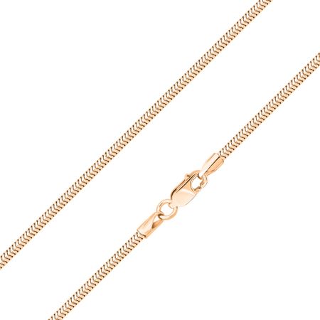 Серебряная цепочка Снейк с позолотой