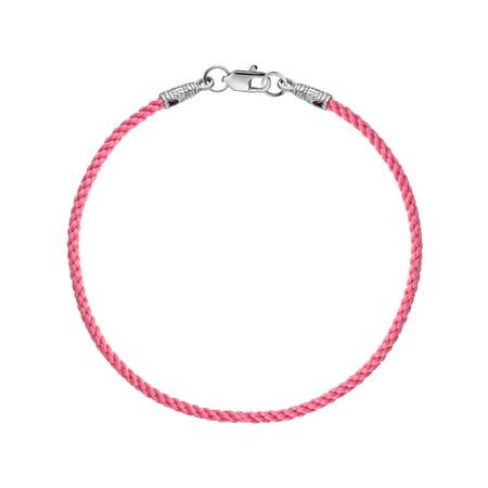 Текстильный браслет с серебряным замком