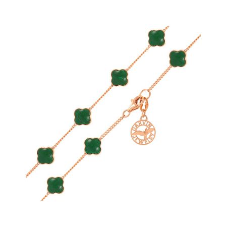 Золотой браслет с малахитом 8 мм браслет lanzerotti браслет crespino с малахитом и лазуритом