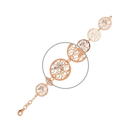 Серебряный браслет Бабочка с позолотой