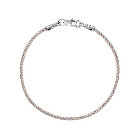 Текстильный браслет с серебряным замком