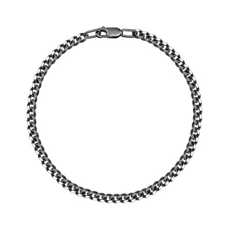 Серебряный браслет Панцирь с алмазной гранью и чернением