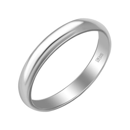 Гладкое обручальное кольцо из белого золота 3 мм кри ная пирамида из белого кварца