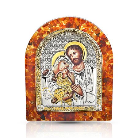 Икона Святое Семейство с позолотой