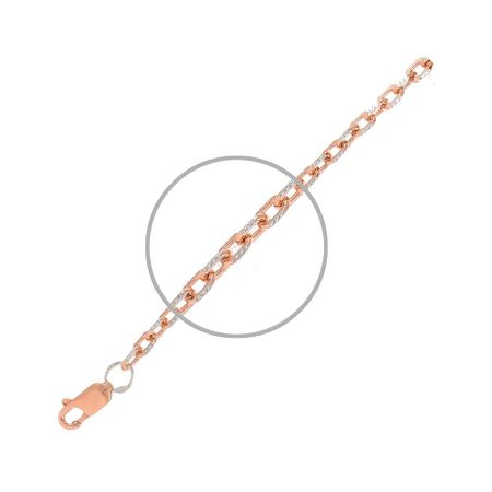 Серебряный браслет Якорь с позолотой и отделкой паве