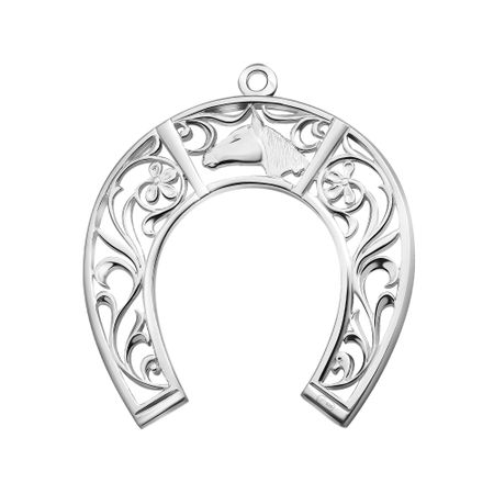 Серебряная подвеска Подкова с родированием брелок подкова акм метал вставка фигурн цв зол исаакийцв ант олово 126atn 8 02g