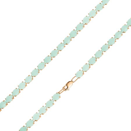 Серебряный браслет с ювелирными кристаллами и позолотой