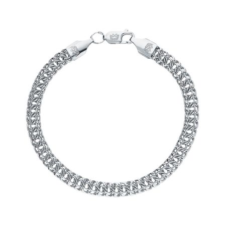 Серебряный браслет ручного плетения Питон с родированием научусь читать слитно питон спит он учимся читать слитно книжка с наклейками