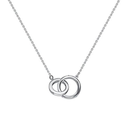 Серебряное колье Кольца с фианитами и родированием рождественские кольца для салфеток moonbiffy