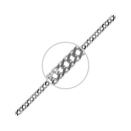 Серебряный браслет Двойной ромб с чернением