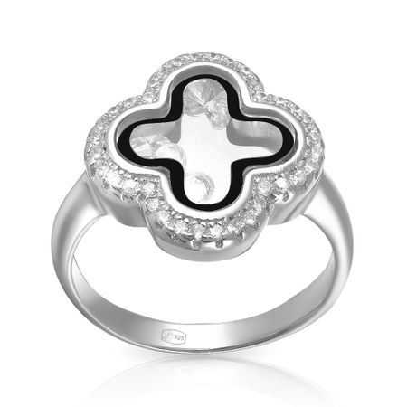 Кольцо из серебра с фианитами, коллекция КЛЕВЕР коллекция карт manhwa yoon haewon 55 шт