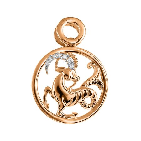 Золотая подвеска с фианитами со знаком зодиака Козерог вика козерог мы все умрем вчера эту книгу читает вся страна